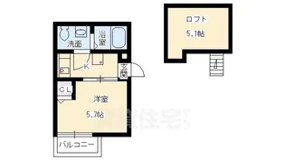 ロフティ四条大宮【2階】の間取り
