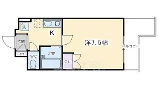 富士ラビット七条館【4階】の間取り