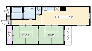 コーポラス大宮【4階】の間取り