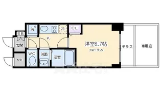 プレサンス京都五条天使突抜【1階】の間取り