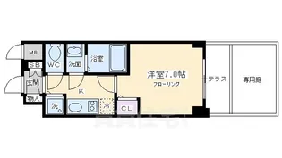 プレサンス京都五条天使突抜【1階】の間取り