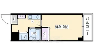 メロディハイム松原【8階】の間取り