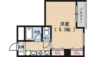 烏丸五条  悠【2階】の間取り