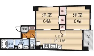 燦禄館【4階】の間取り
