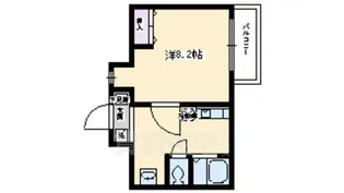 シャントール二条【8階】の間取り