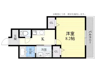 1Kの間取り画像