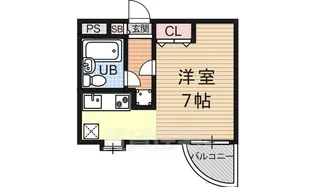 メゾンドリビエール【5階】の間取り