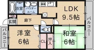 グリーンメドウ洛【1階】の間取り