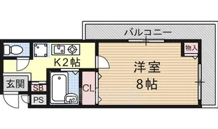 サムパティーク山科【701号室】の間取り