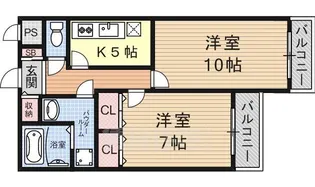 プレセランス山科【5階】の間取り