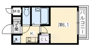 プレサンス京都四条烏丸【6階】の間取り