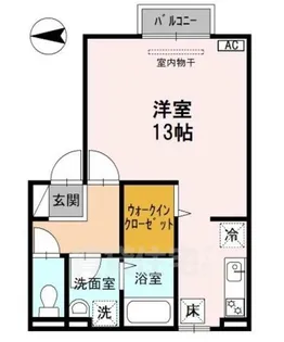 1Rの間取り画像