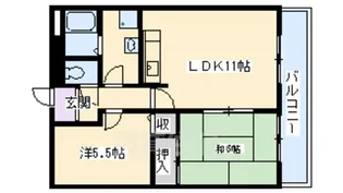 クリアサガ嵐山【1階】の間取り
