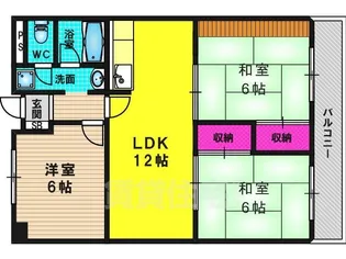 パルテ西京極【1階】の間取り