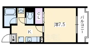 アブレスト四条大宮【3階】の間取り