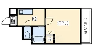 エリーフラッツ西洞院【3階】の間取り