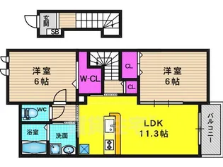 プリムローズ【2階】の間取り