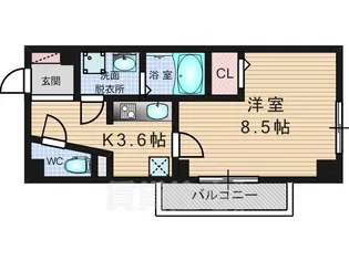 ソレイユ深草【2階】の間取り