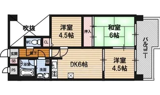 エルシティ伏見桃山【3階】の間取り