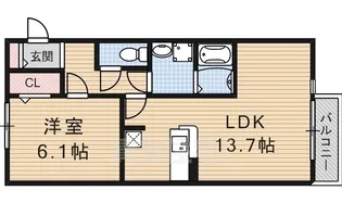 フィエスタ 1号館【1階】の間取り