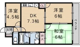 サンフォーレスト【1階】の間取り