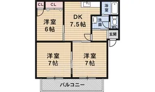 アトランティス醍醐【2階】の間取り