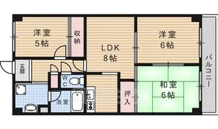 コトーハイツ伏見稲荷 A棟【4階】の間取り