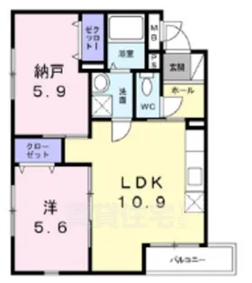 イルソーレ桂1番館【1階】の間取り