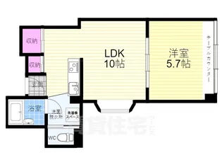 星の子六角ビル【4階】の間取り