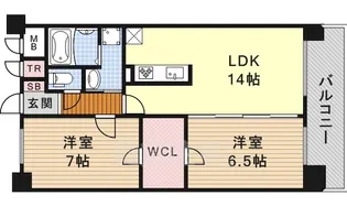 ファミール熱田【6階】の間取り