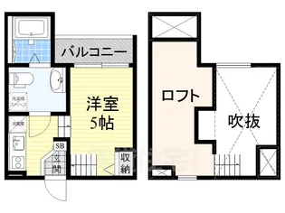 大阪府堺市堺区東雲西町4丁【アパート】の間取り