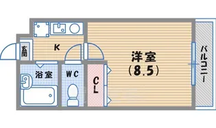 1Kの間取り画像