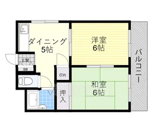 シャトー大広【402号室】の間取り