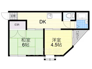 コーポはにわ毛馬【4階】の間取り