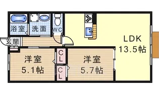 ベルハイム【1階】の間取り