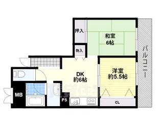 サンハイツ北花田2【4階】の間取り
