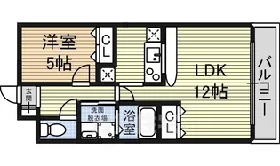 リバパレス鶴舞【5階】の間取り