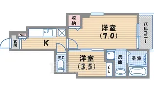 ディア レジデンス【1階】の間取り