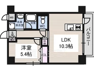 ル・コンセルト本陣【7階】の間取り