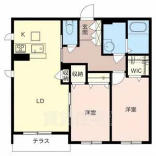 クラヴィーア上野芝【105号室】の間取り