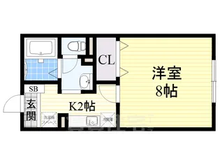 大阪府堺市北区黒土町【アパート】の間取り