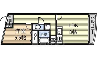CREST四女子【3階】の間取り
