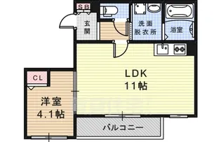 メゾンデュソール【2階】の間取り