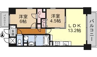 Twin Owls (ツインアウルズ)【8階】の間取り