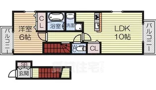 大阪府和泉市池上町2丁目【アパート】の間取り
