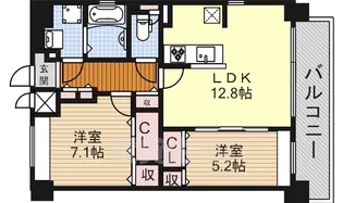 グランディール名古屋【5階】の間取り