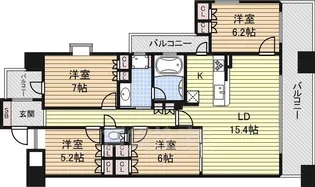 LASANTE東白壁【3階】の間取り