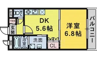 大阪府堺市北区百舌鳥梅町1丁【マンション】の間取り