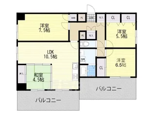 エル三津屋【6階】の間取り