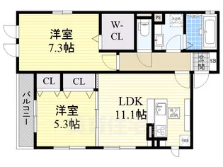 カミーリア北大塚【1階】の間取り